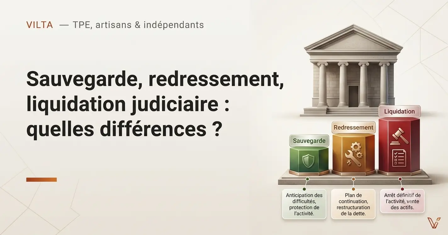 Lire la suite à propos de l’article Sauvegarde, redressement, liquidation judiciaire : quelles différences pour votre entreprise ?
